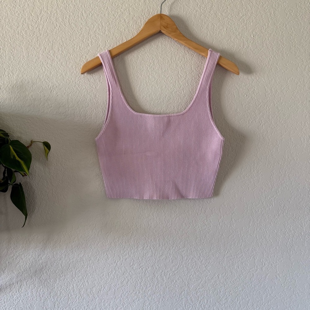 House of Harlow 1960 Pink Ribbed Women's Top